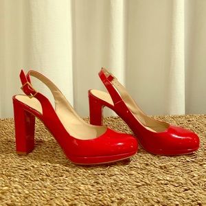Lavorazione Artigiana Slingbacks Heels RED 6.5